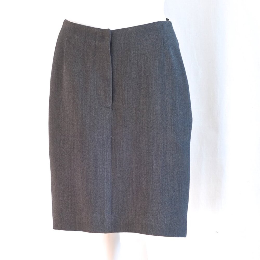 Donna Karan Front Zip Wool & Rayon Viscose Lined Skirt - Italy